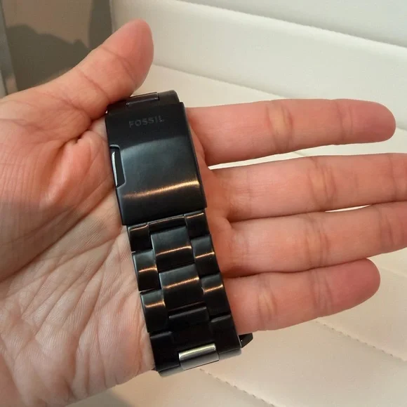 Fossil Watch Chronograph Stainless Steel Rose Gold Tone Black - Picture 3 of 15